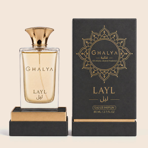 GHALYA LAYL eau de parfum bottle, alternate view